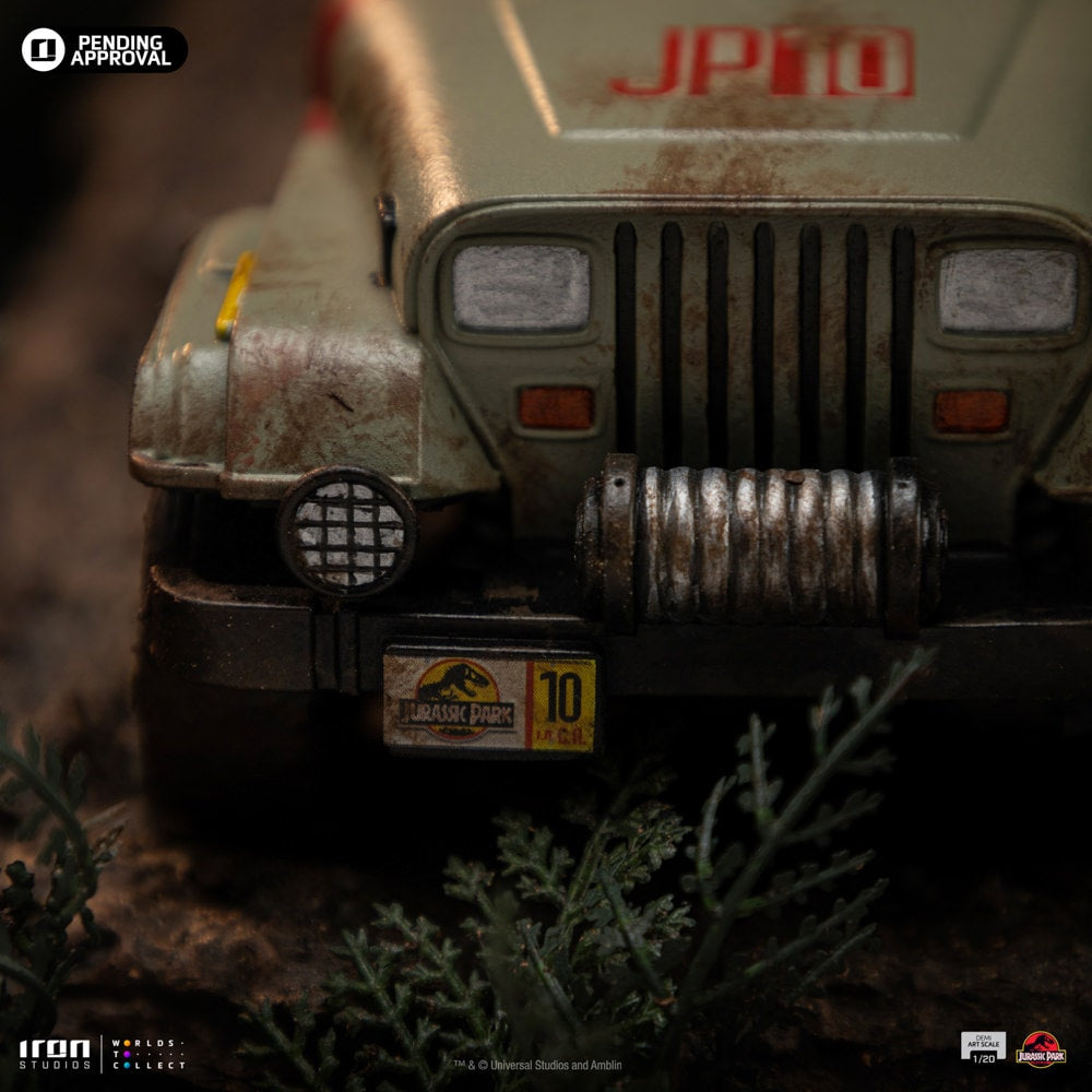 Iron Studios - Demi Art Scale 1/20 - Jurassic Park - T-Rex Chase Statue 60cm - flash vidéo