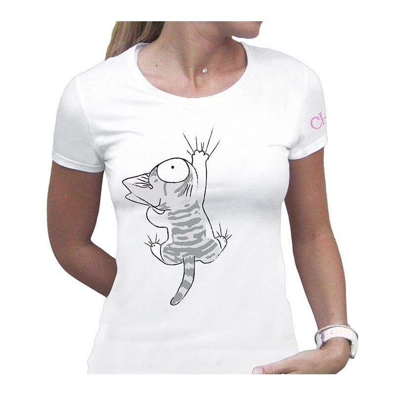 Chi - Chi Clutched White Woman T-Shirt L