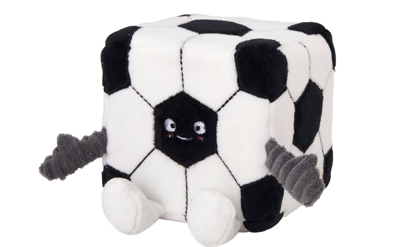 MGM - Squarepal - Peluche à mémoire de forme Football 10cm
