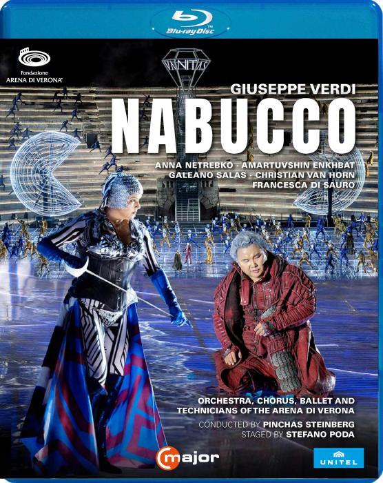 Verdi : Nabucco. Netrebko, Enkhbat, Salas, Van Horn, Di Sauro, Steinberg, Poda. [Blu-ray]