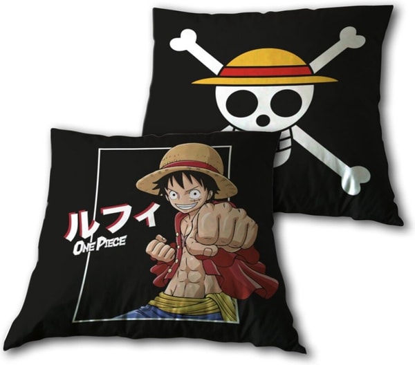 One Piece - Coussin décoratif en polyester Luffy D. Monkey 35cm - flash vidéo
