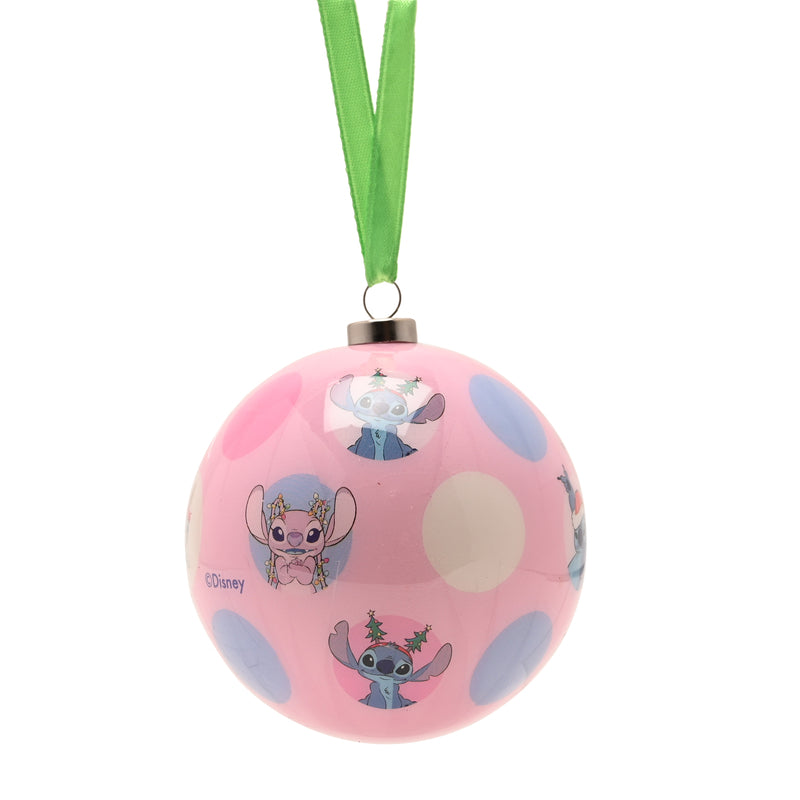 Disney - Lot de 4 Boules de Noël - Stitch et Angel