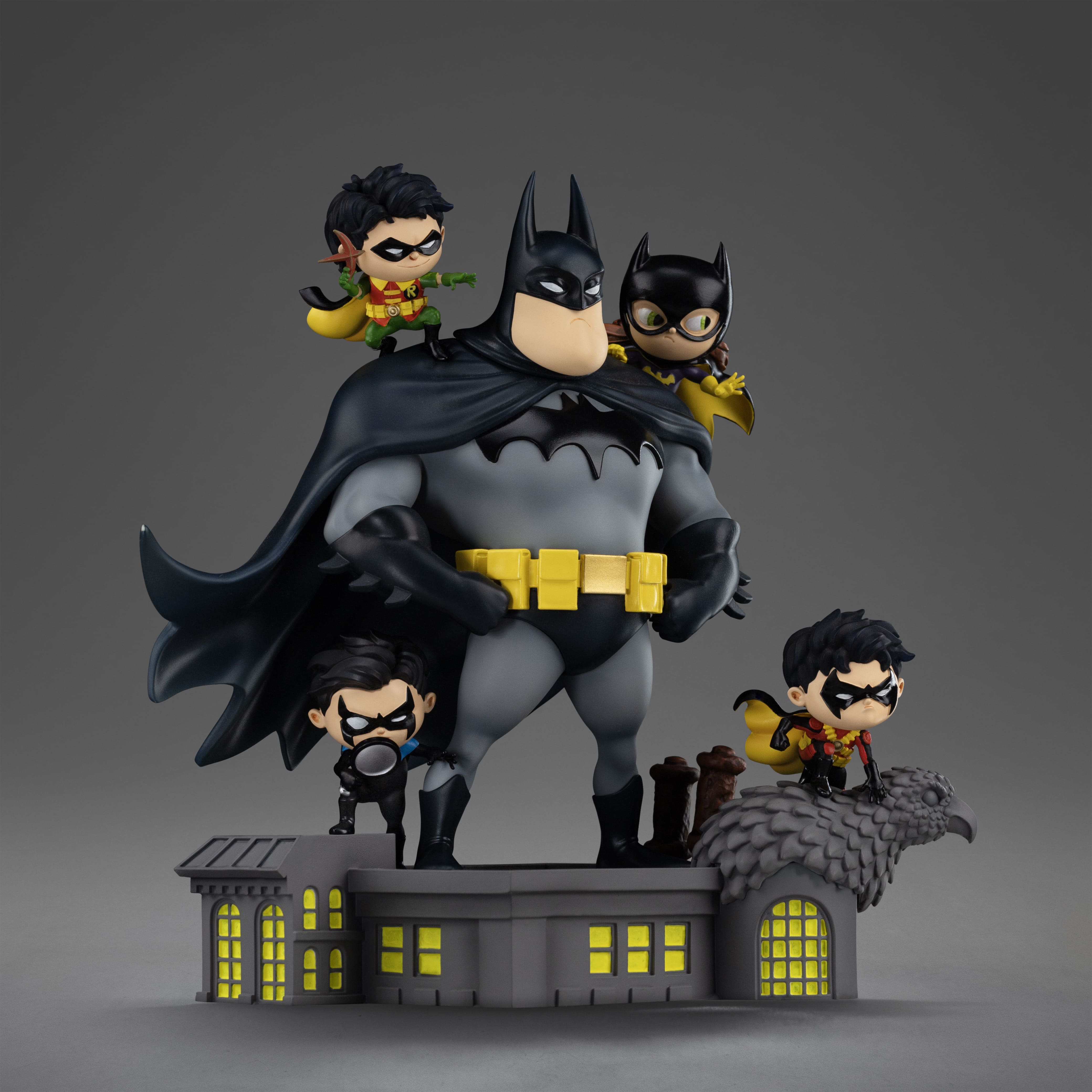 Iron Studios - Animated Icons - DC Comics - Bat Family Statue 18cm - flash vidéo