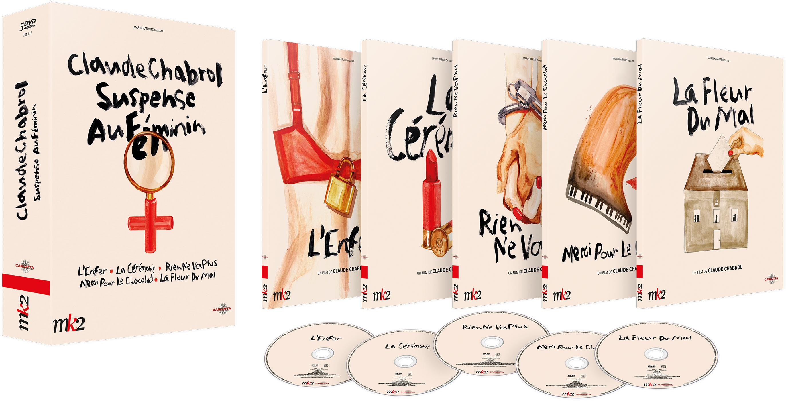 Coffret Claude Chabrol - Suspense au féminin : L'Enfer + La Cérémonie + Rien ne va plus + Merci pour le chocolat + La Fleur du mal [DVD]
