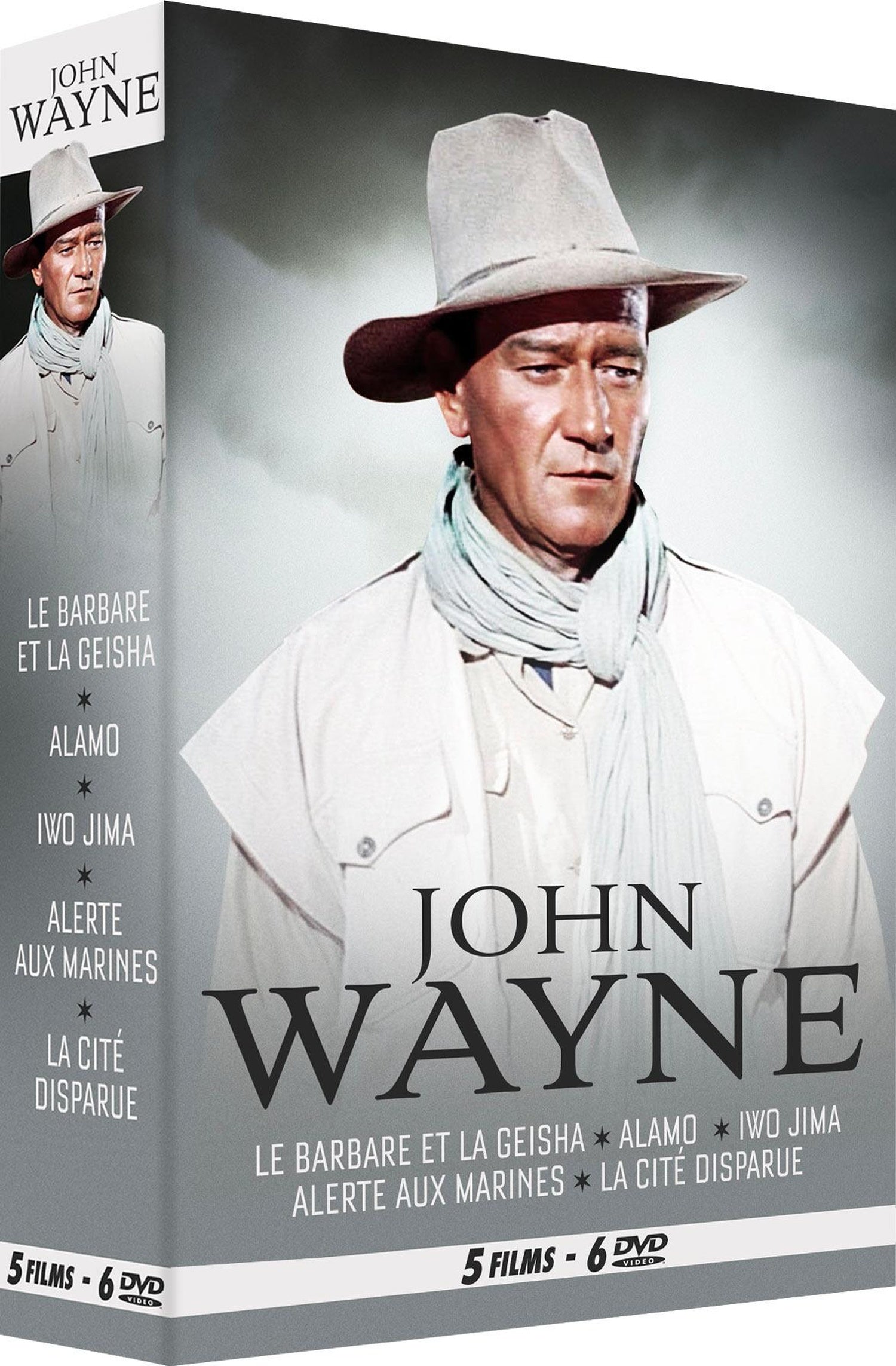 John Wayne : Le Barbare et la geisha + Alamo + Iwo Jima + Alerte aux Marines + La Cité disparue [DVD]