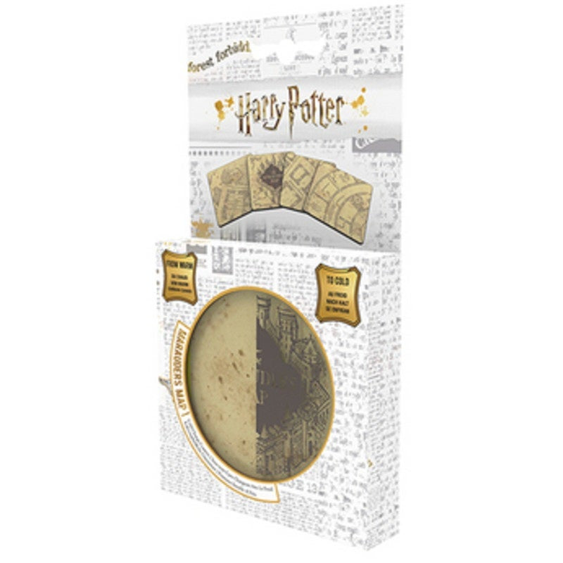 Harry Potter - Pack de 4 sous-verres thermoréactifs Carte du Maraudeur