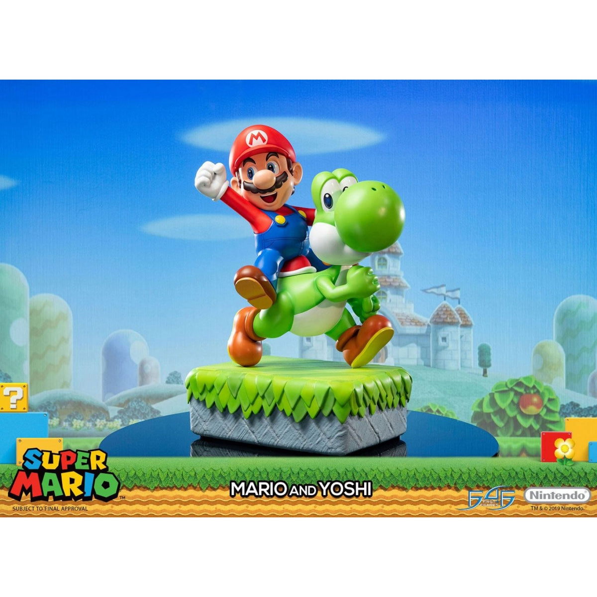 First 4 Figures - Super Mario - Mario et Yoshi Statue Edition Standard 48cm - flash vidéo