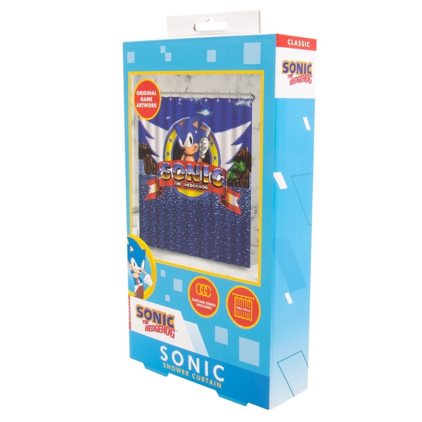 Sonic the Hedgehog - Rideau de douche Artwork original du jeu - flash vidéo