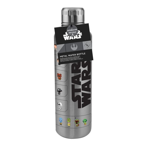 Star Wars - Bouteille d'eau en métal 500ml Personnages - flash vidéo