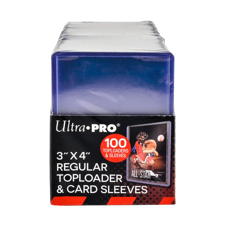 Ultra Pro - Présentoir de comptoir de 100 toploaders et pochettes de rangement standard (8x10cm)