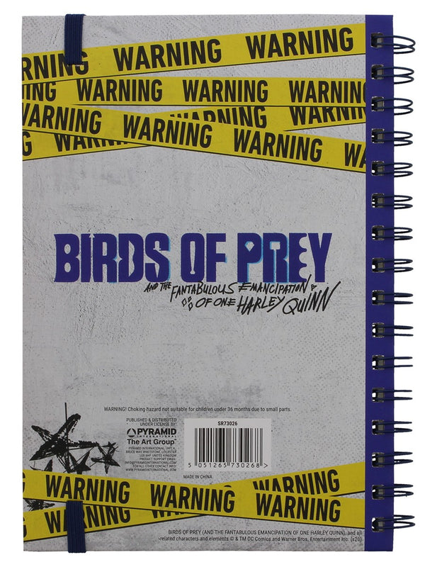Birds of Prey - Harley Quinn Warning A5 Wiro Notebook