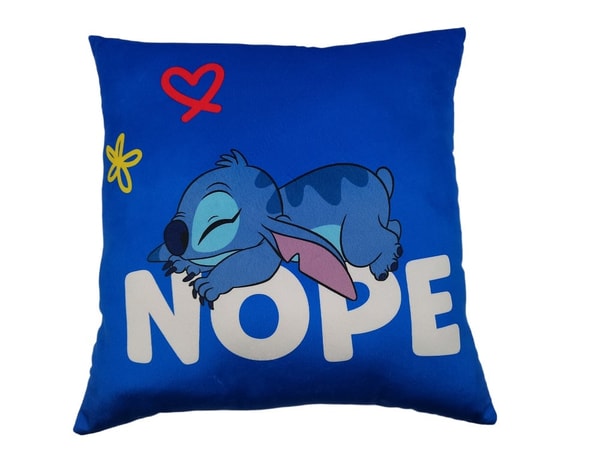 Lilo et Stitch - Coussin double face Stitch "Nope" (40x40cm) - flash vidéo