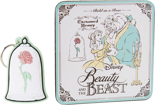 Disney - La Belle et la Bête - Coffret cadeau (Enchanted) : Mug, dessous de verre et porte-clés - flash vidéo