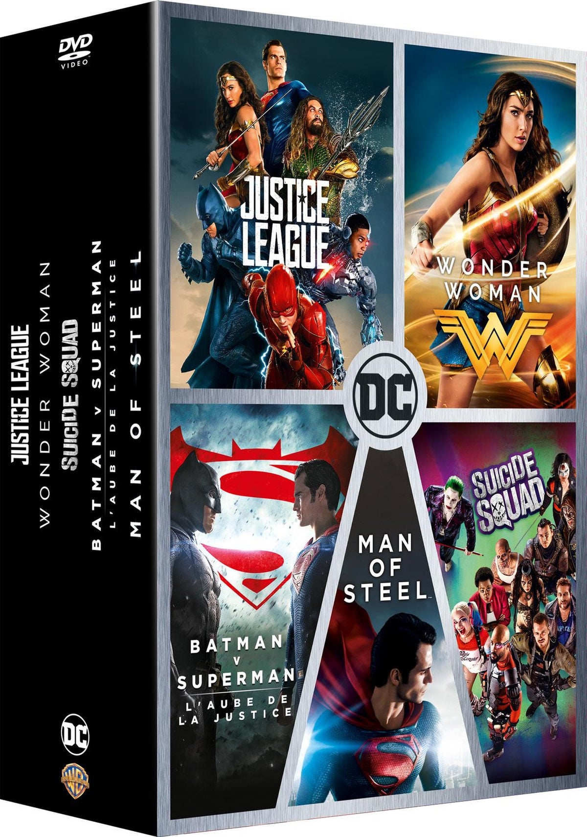 DC Universe - L'intégrale des 5 films : Justice League + Wonder Woman + Suicide Squad + Batman v Superman : L'aube de la justice + Man of Steel [DVD]