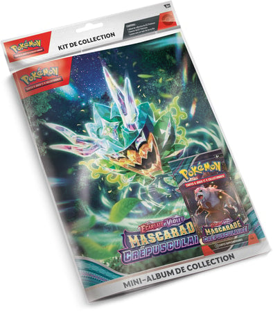 Pokémon JCC - Écarlate et Violet - Kit de Collection Portfolio avec booster Mascarade Crépusculaire (Blister) - flash vidéo