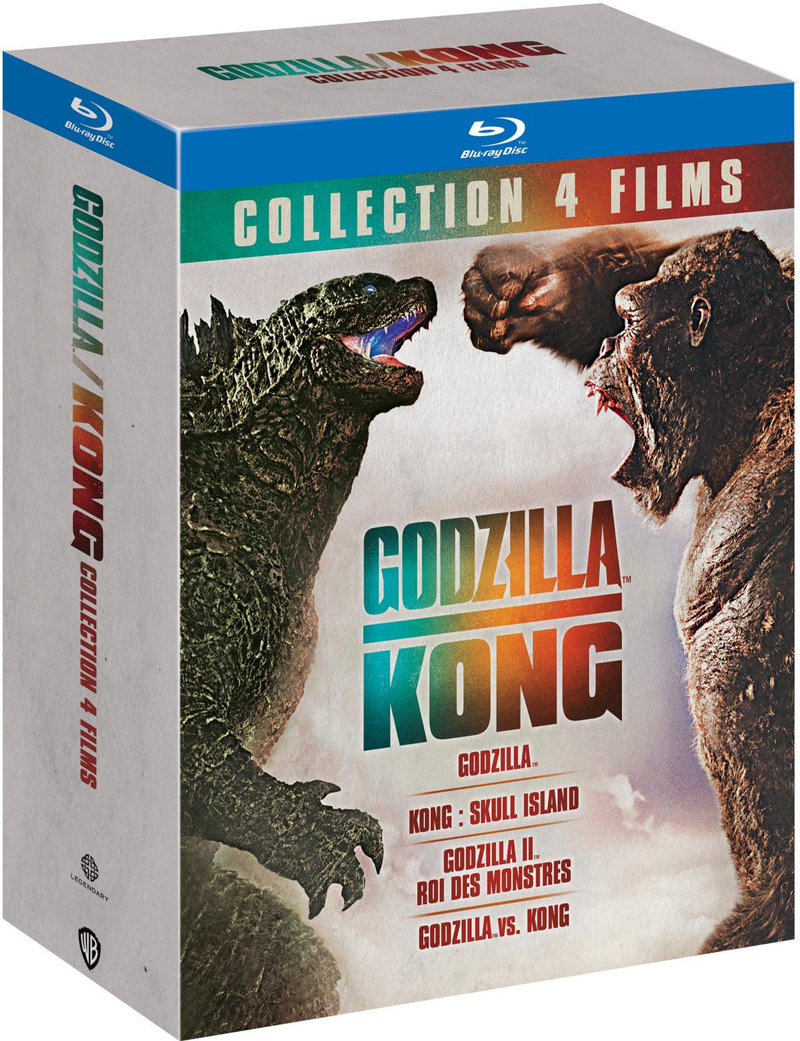 MonsterVerse (Godzilla/Kong) - Collection 4 films : Godzilla + Godzilla : Roi des monstres + Kong : Skull Island + Godzilla vs Kong [Blu-ray]