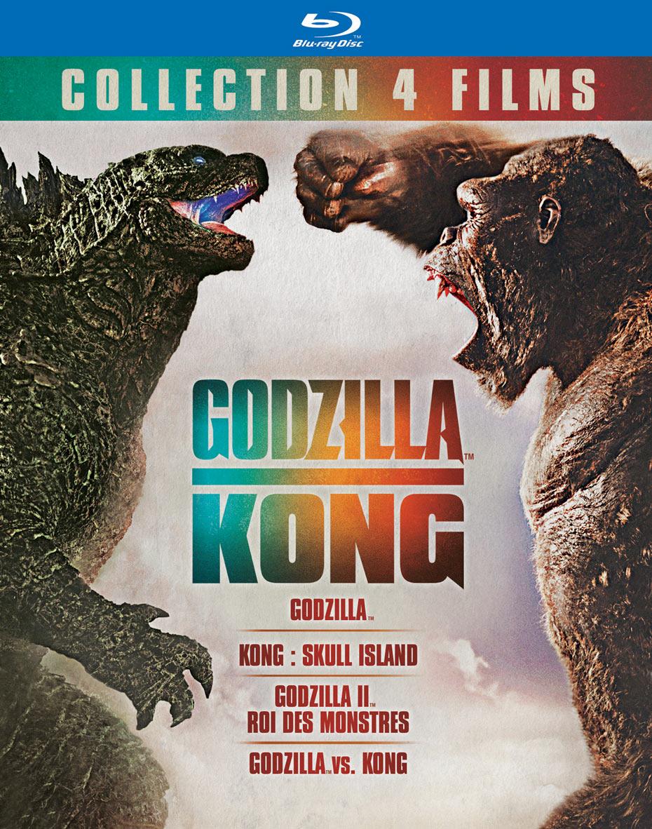 MonsterVerse (Godzilla/Kong) - Collection 4 films : Godzilla + Godzilla : Roi des monstres + Kong : Skull Island + Godzilla vs Kong [Blu-ray]