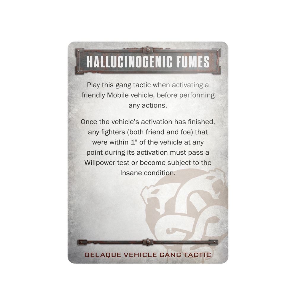 NEC: DELAQUE VEHICLE GANG TACTICS CARDS - flash vidéo