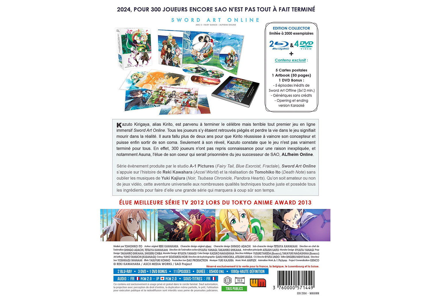 Sword Art Online (SAO) - Arc 2 (ALO) - Edition Collector - Combo Blu-ray + DVD - Réédition