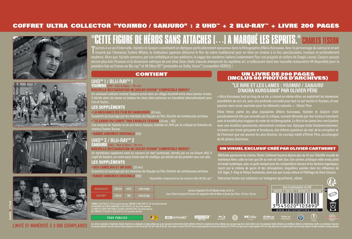 Yojimbo / Sanjuro - Un diptyque de Akira Kurosawa [4K Ultra HD]