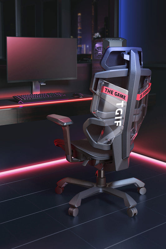 TGIF Gaming - Chaise de bureau ergonomique avec accoudoir 3D ACE Game Noire