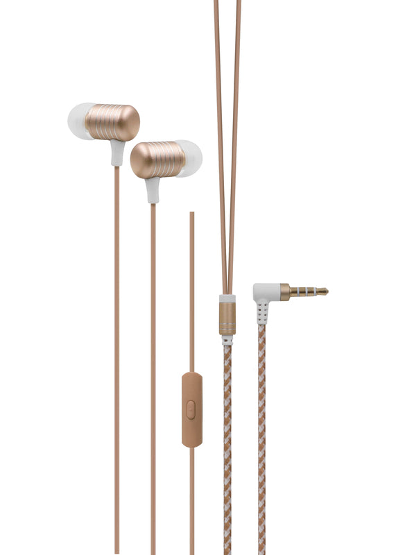 Bioxar - L100 - Écouteurs intra-auriculaires stéréo Or pour mobile
