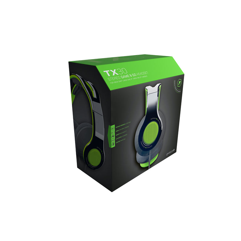 Gioteck - Casque stéréo Game & Go TX30 Vert Grill pour Xbox Series, Xbox One, PS5, PS4 et Mobile