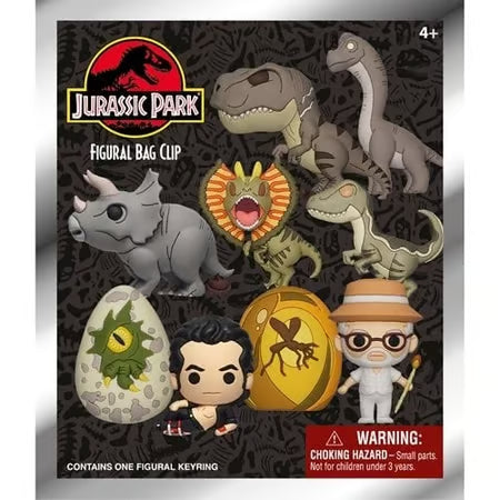 Jurassic Park - Assortiment en blind box de figurines de sac de collection en mousse (Série 1) (24 pcs)