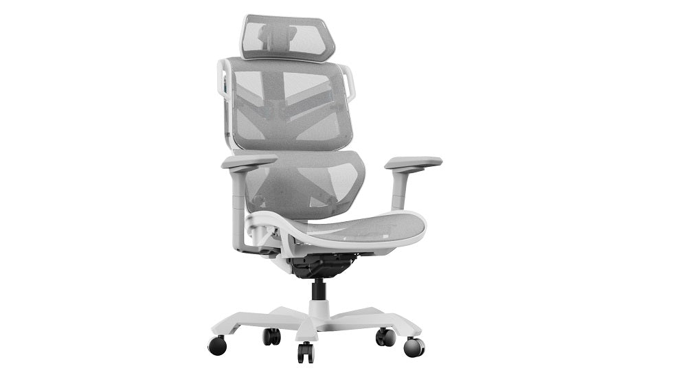 TGIF Gaming - Chaise de bureau ergonomique avec accoudoir 6D ACE Home Blanche