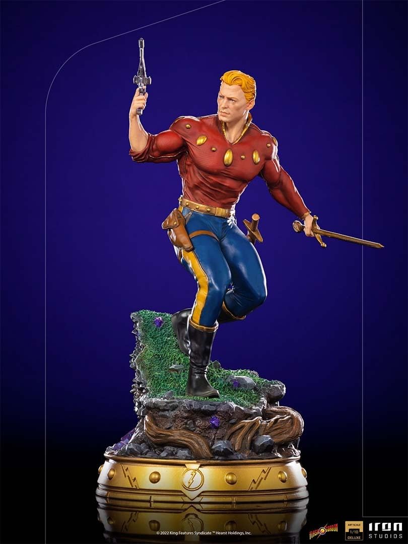 Iron Studios - Deluxe Arts Scale 1/10 - Defenders of the Earth - Flash Gordon Statue 26cm - flash vidéo