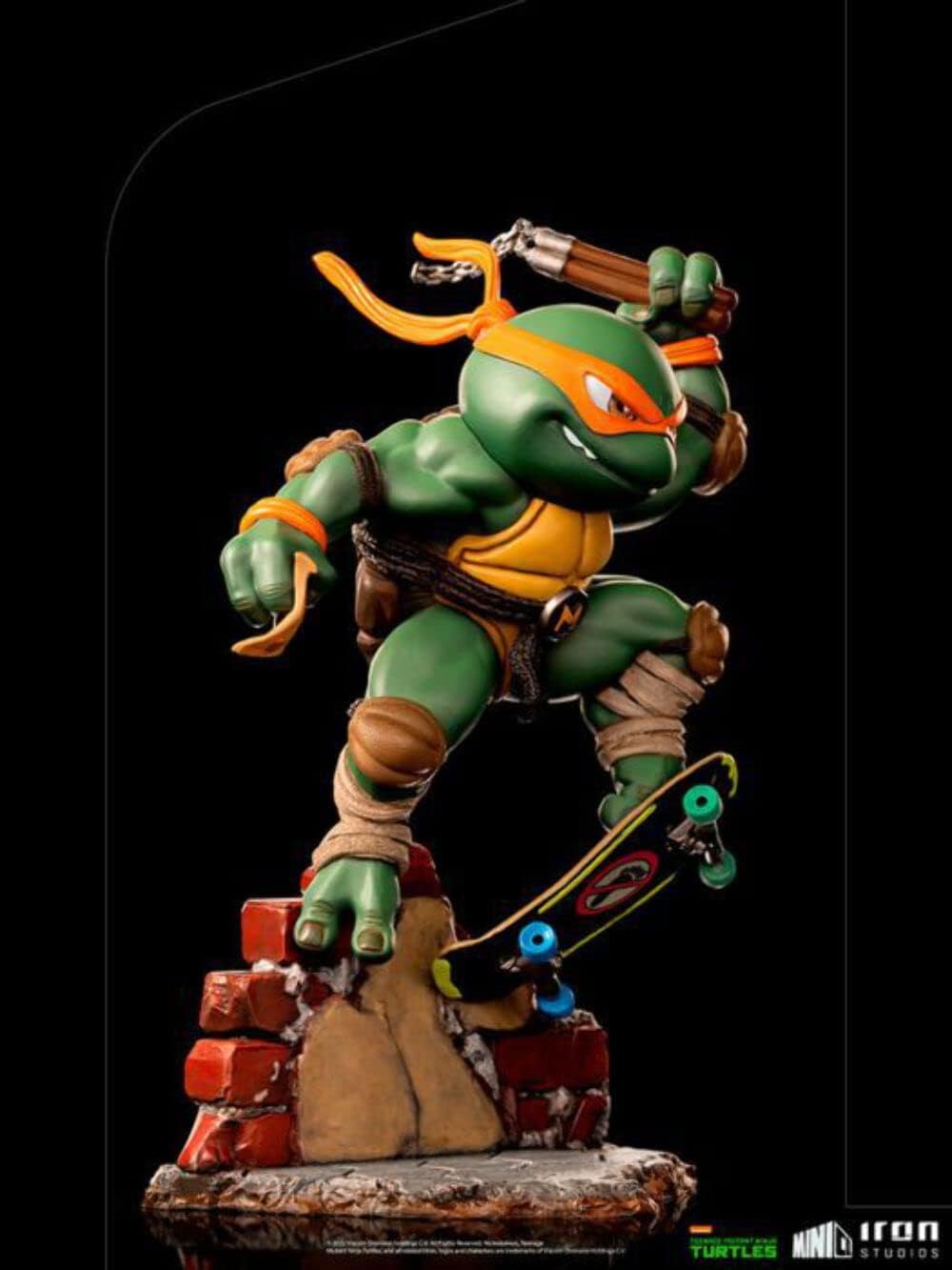 Iron Studios - MiniCo - Teenage Mutant Ninja Turtles - Michelangelo Statue 15cm - flash vidéo