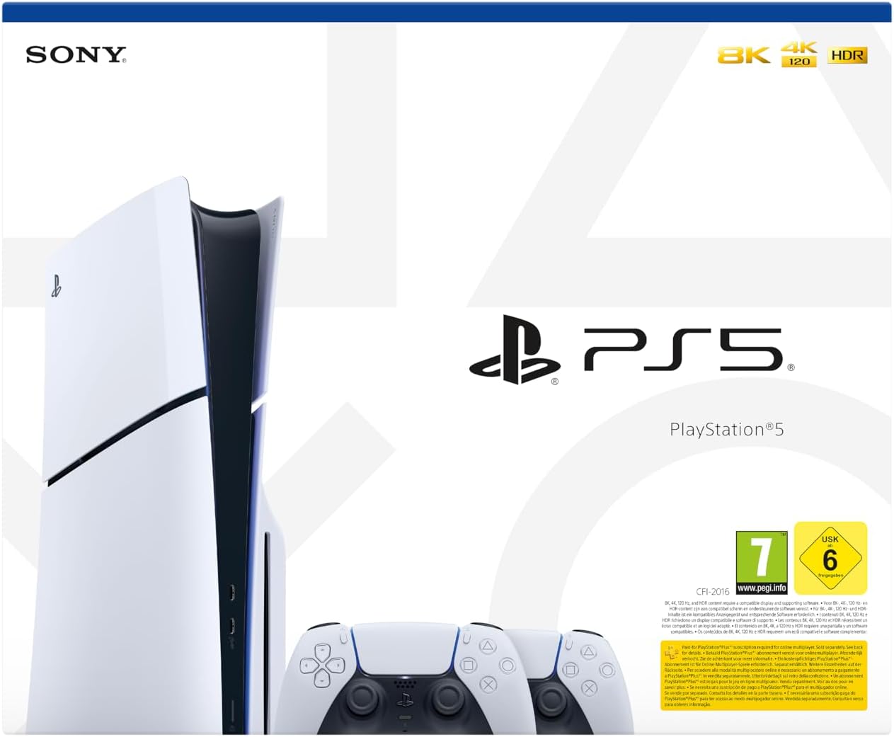 PlayStation 5 White (Slim Model) + Extra DualSense Controller - flash vidéo