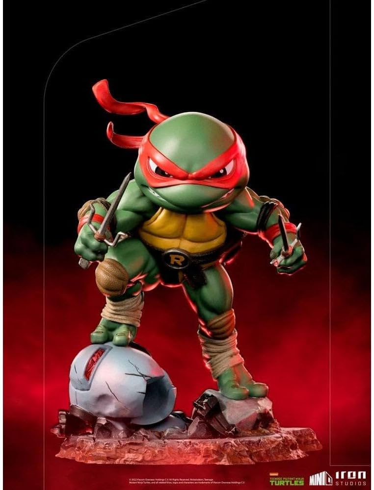 Iron Studios - MiniCo - Teenage Mutant Ninja Turtles - Raphaël Statue 15cm - flash vidéo
