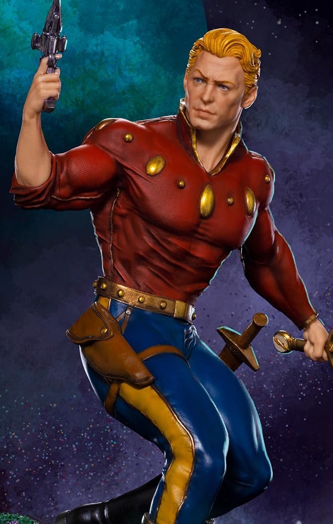 Iron Studios - Deluxe Arts Scale 1/10 - Defenders of the Earth - Flash Gordon Statue 26cm - flash vidéo