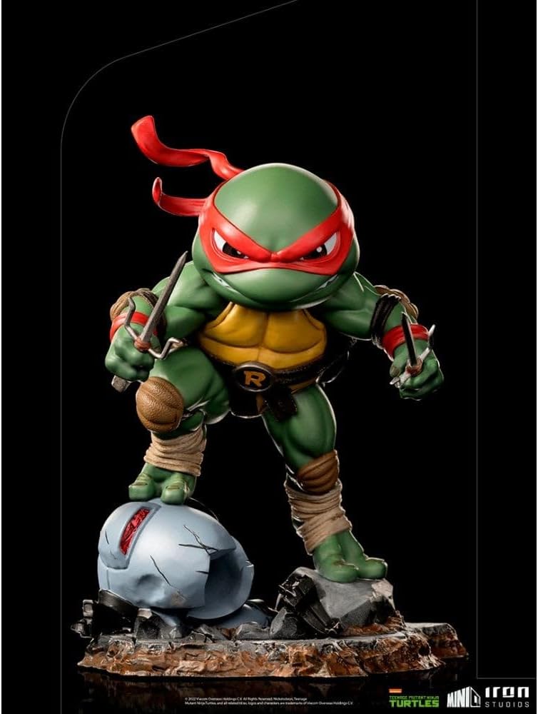 Iron Studios - MiniCo - Teenage Mutant Ninja Turtles - Raphaël Statue 15cm - flash vidéo
