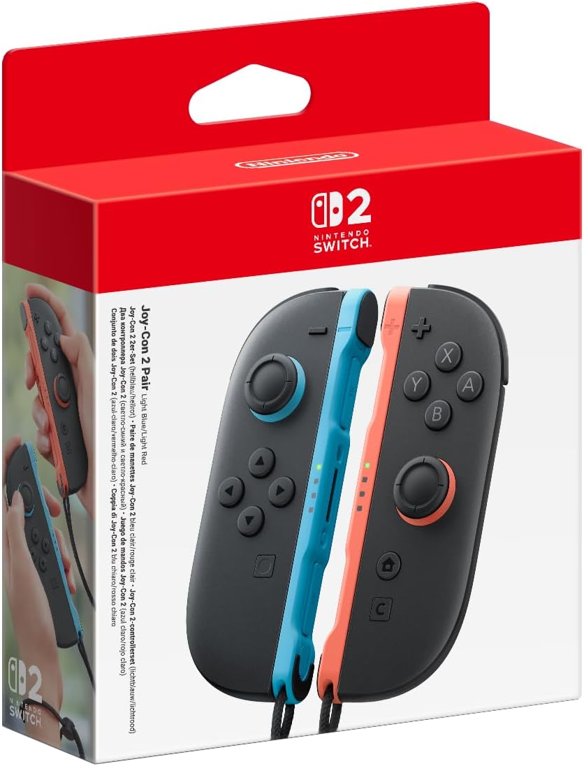 Paire de manettes Joy-Con 2 bleu clair/rouge clair