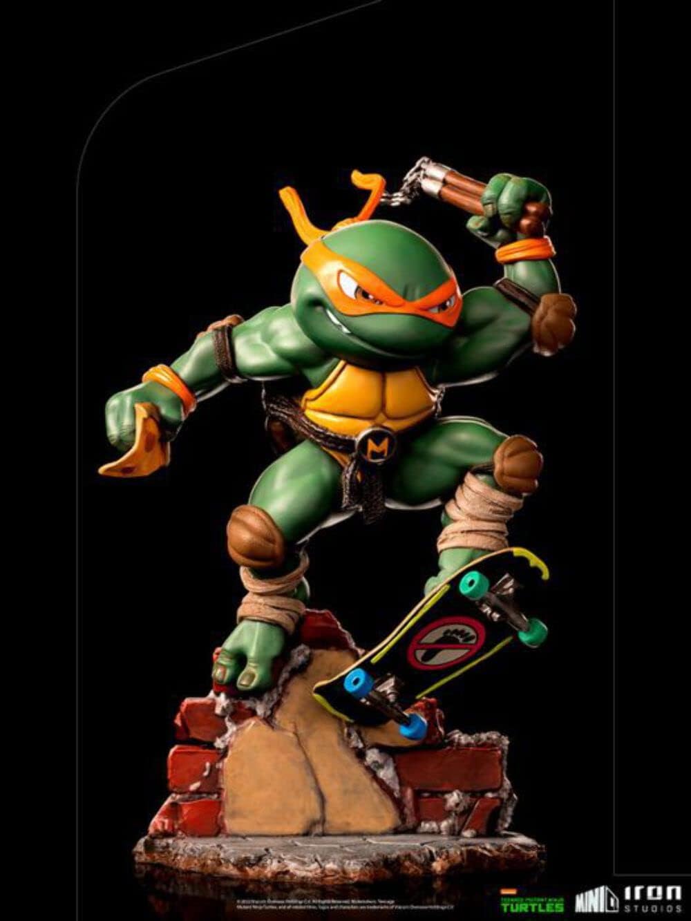 Iron Studios - MiniCo - Teenage Mutant Ninja Turtles - Michelangelo Statue 15cm - flash vidéo