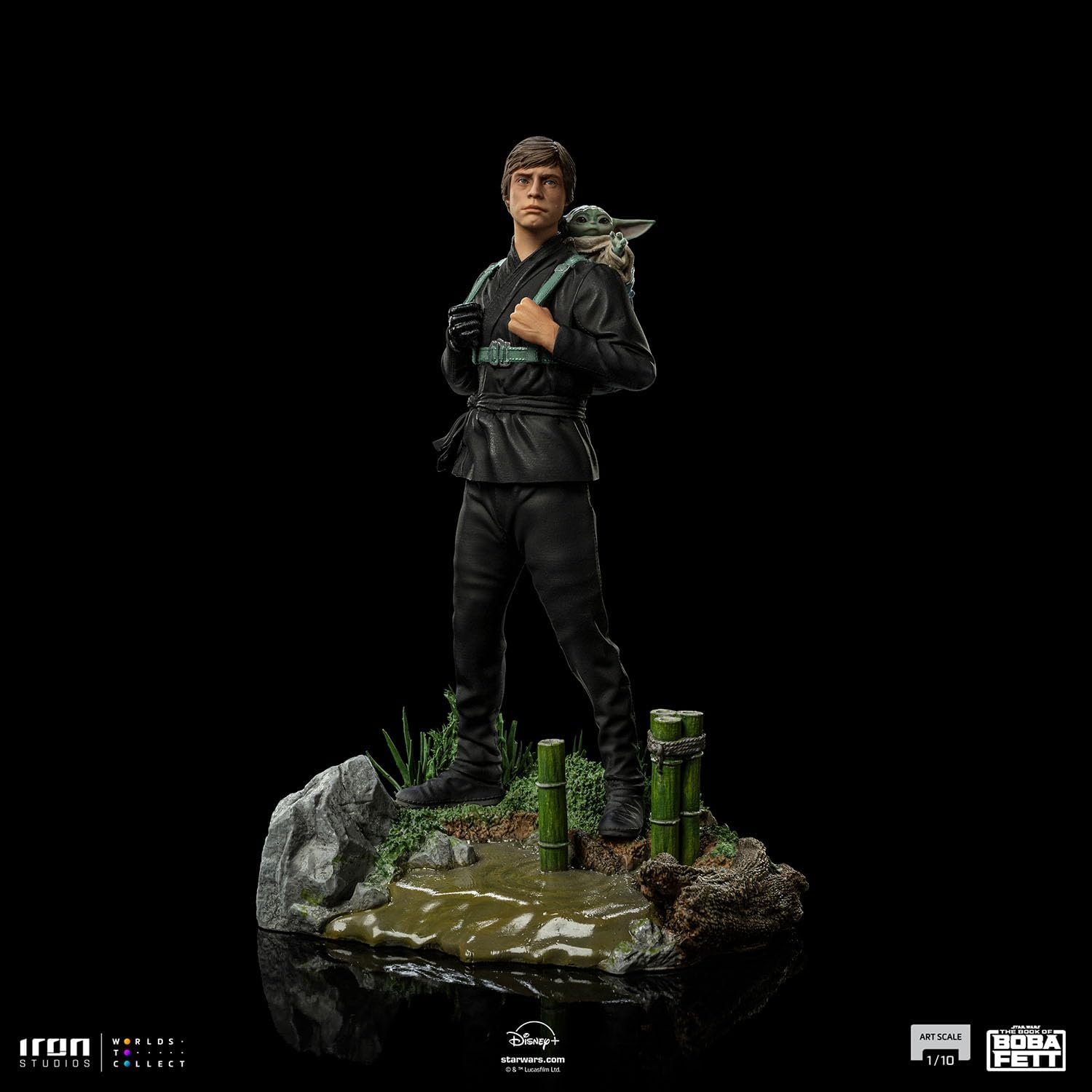 Iron Studios - Arts Scale 1/10 - Star Wars: Book of Boba Fett - Luke Skywalker and Grogu (Training Version) Statue 20cm - flash vidéo