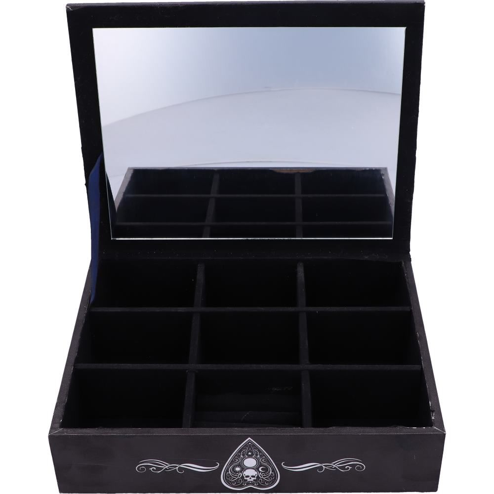 Spirit Board - Coffret à bijoux avec miroir noir et blanc 25cm
