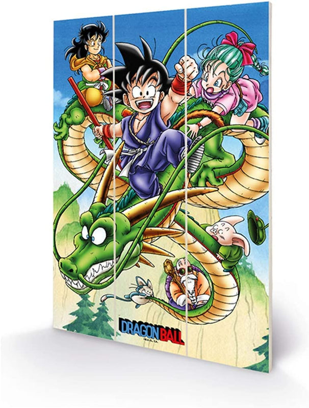 Dragon Ball - S'envoler dans le ciel Impression sur Bois 20 X 29.5 cm
