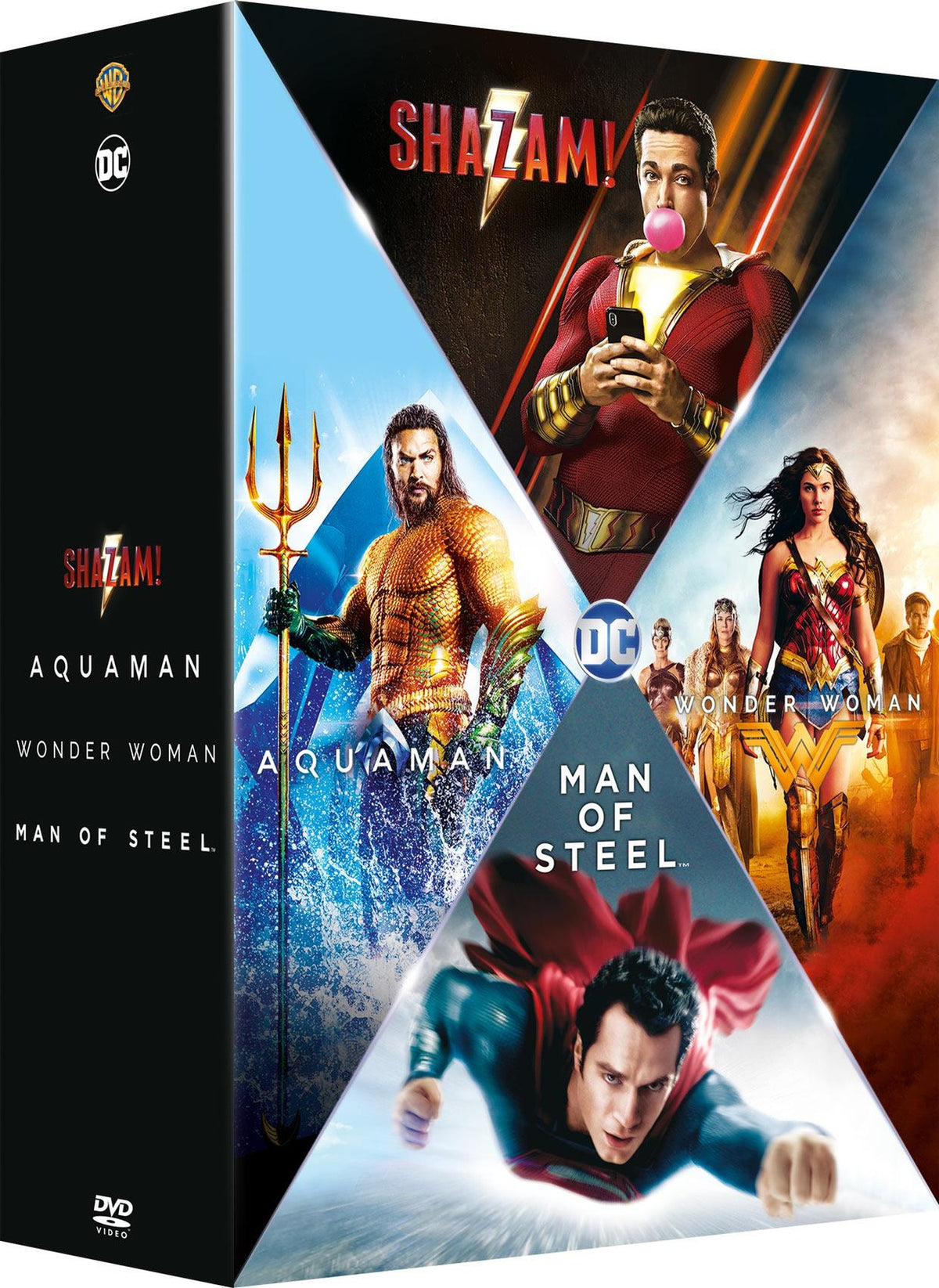 Origin Stories - Man of Steel + Wonder Woman + Aquaman + Shazam! [DVD]
