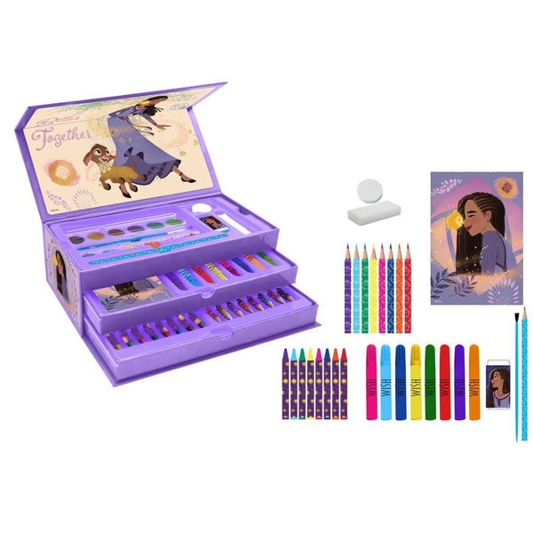 Wish : Asha et la Bonne Étoile - Kit de coloriage 52 pcs - flash vidéo