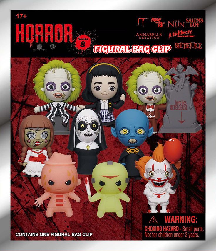 Warner Bros Horror - Assortiment en blind box de figurines de sac de collection en mousse (Série 8) (24 pcs) - flash vidéo