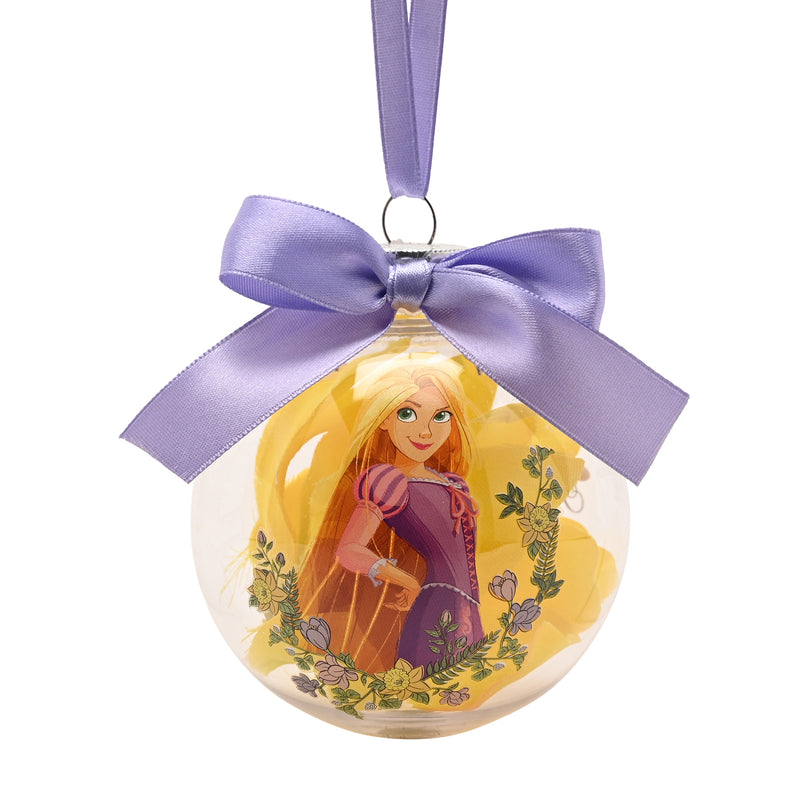 Disney - Princesse - Boule de Noël avec des Fleurs Artificielles - Raiponce