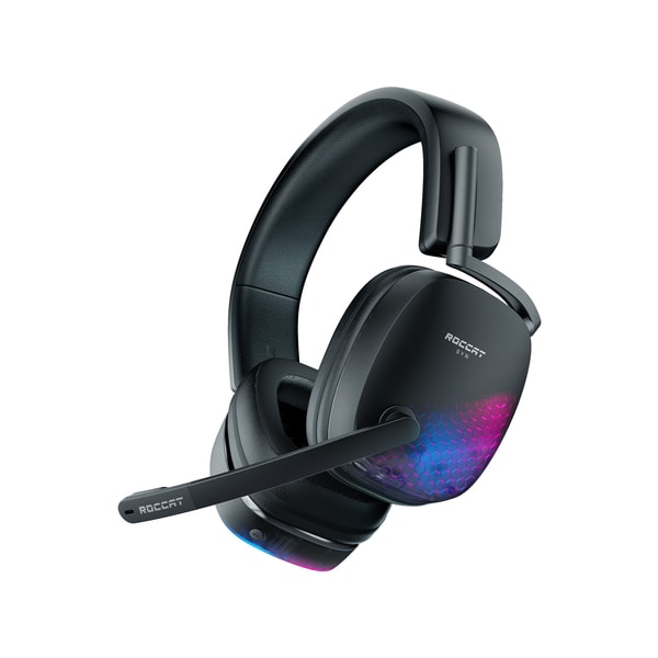 Roccat - Casque gaming RGB sans fil avec audio 3D et station Syn Max Air pour PC, PlayStation et Nintendo Switch - flash vidéo