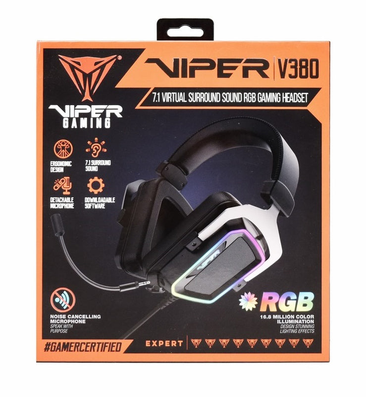 Viper Gaming V380 RGB 7.1 Surround Sound Gaming Headset