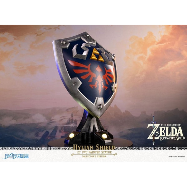 First 4 Figures - The Legend of Zelda : Breath of the Wild - Bouclier Hylien Statue Edition Collector 29cm - flash vidéo