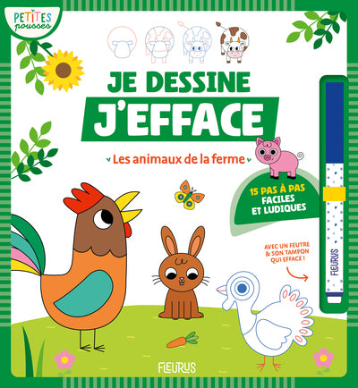 Je dessine j'efface - les animaux de la ferme - nouvelle edition