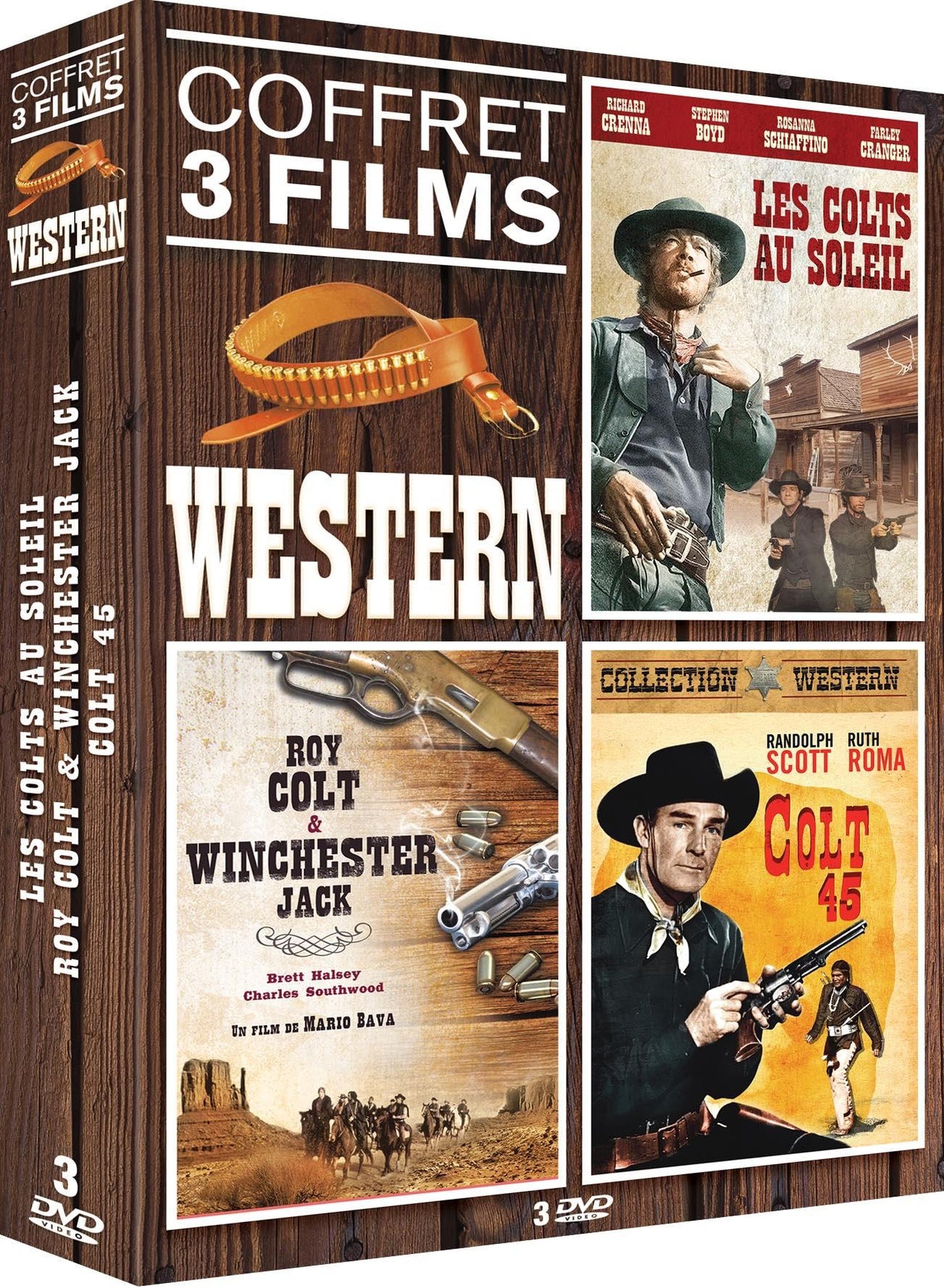 Western n° 1 - Coffret 3 films : Les colts au soleil +  Roy Colt & Winchester Jack + Colt 46 [DVD]