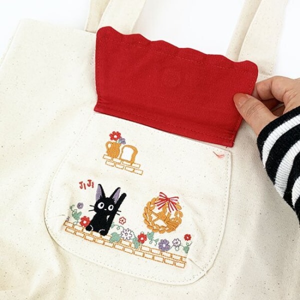 Ghibli - Kiki la petite sorcière - Tote Bag Jiji au Milieu des Fleurs - flash vidéo